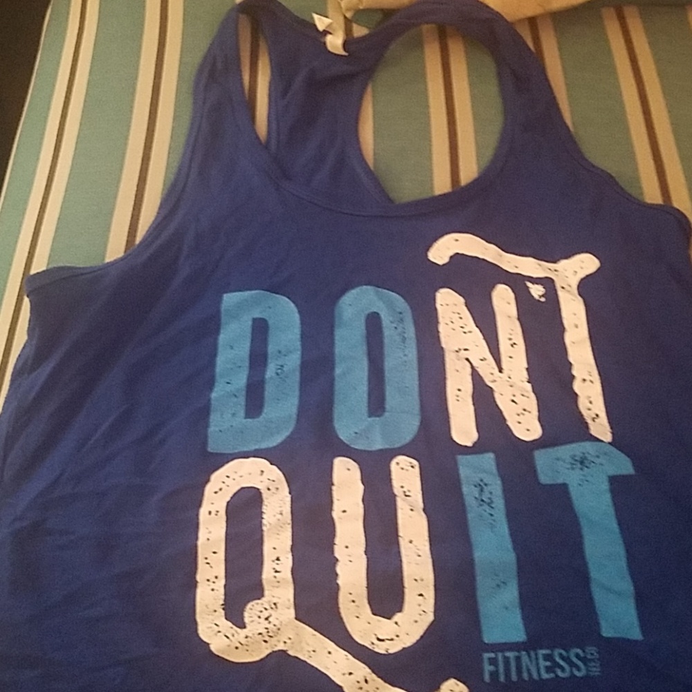 blue fitness tank
